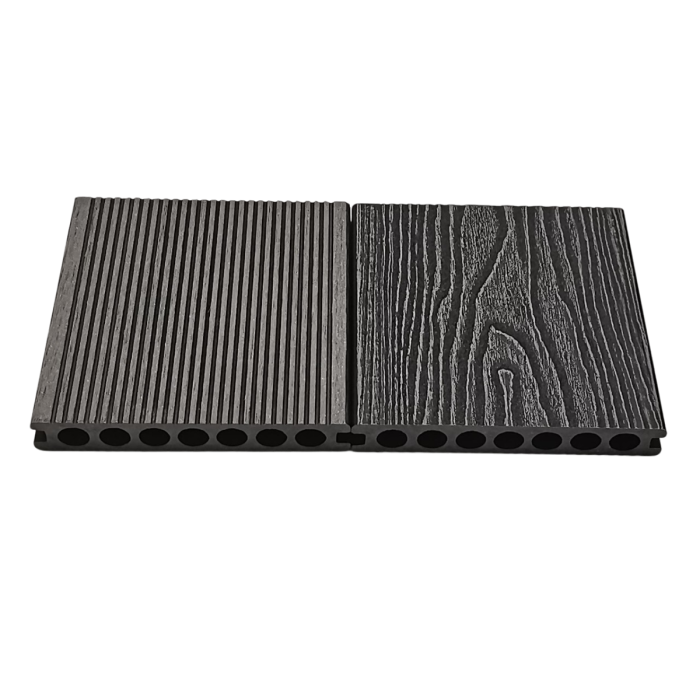 Composiet Vlonderplank Licht Grijs 2,3 x 14,8 Cm Houtnerf / Ribbel