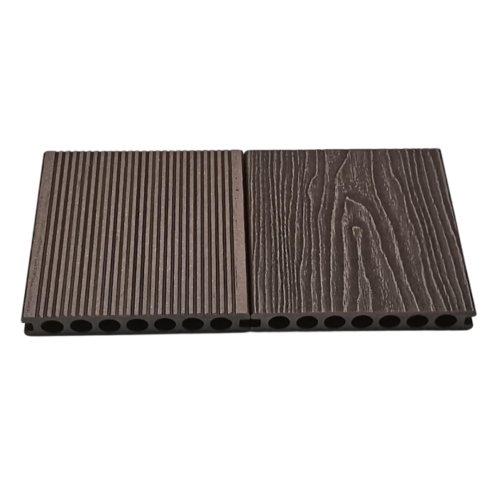 Composiet Vlonderplank Coffee 2,3 x 14,8 Cm Houtnerf / Ribbel Kleurstaal
