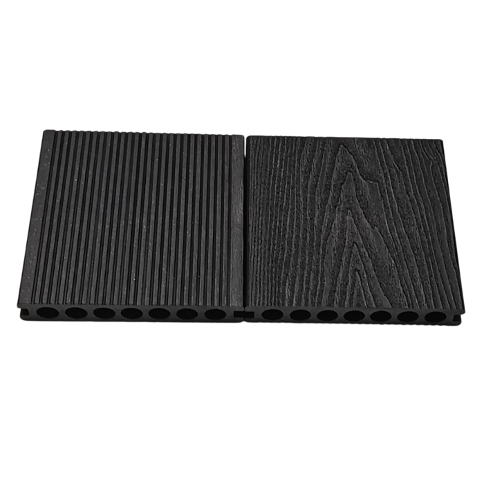 Composiet Vlonderplank Donker Grijs 2,3 x 14,8 Cm Houtnerf / Ribbel
