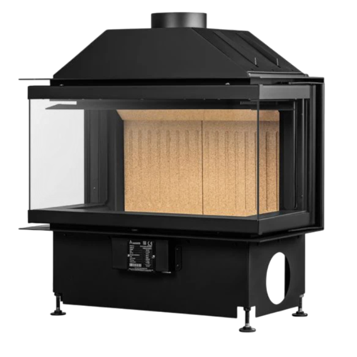 Inbouw Houtkachel Crystal 80 Open Side