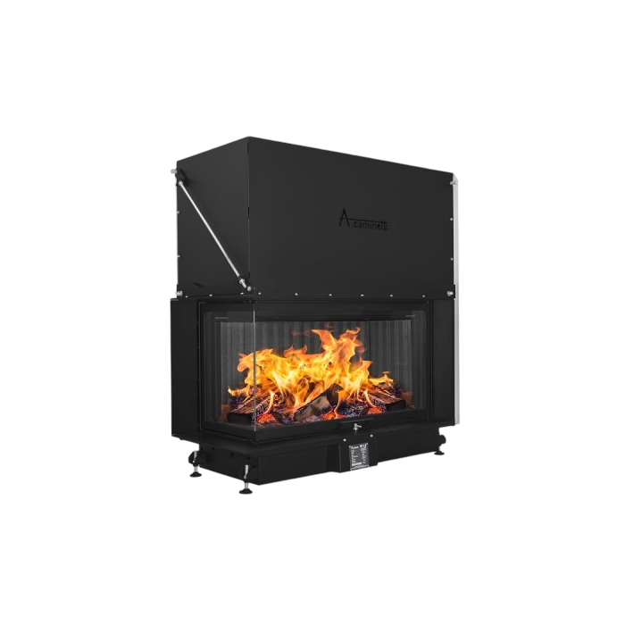 Inbouw Houtkachel Quattro 100 Max Links Glas