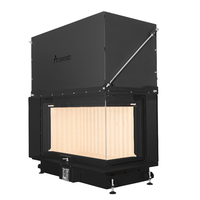 Inbouw Houtkachel Quattro 100 Max Rechts Glas