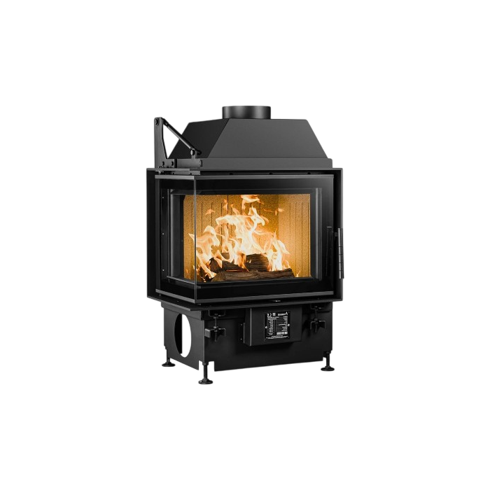 Inbouw Houtkachel Quattro 50 L Links Open Side