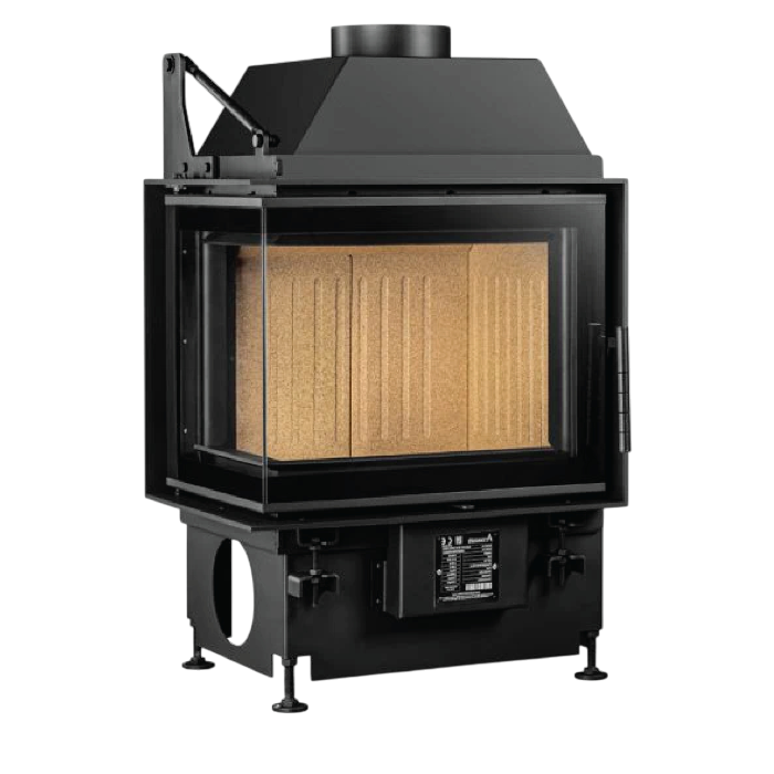 Inbouw Houtkachel Quattro 50 L Links Open Side