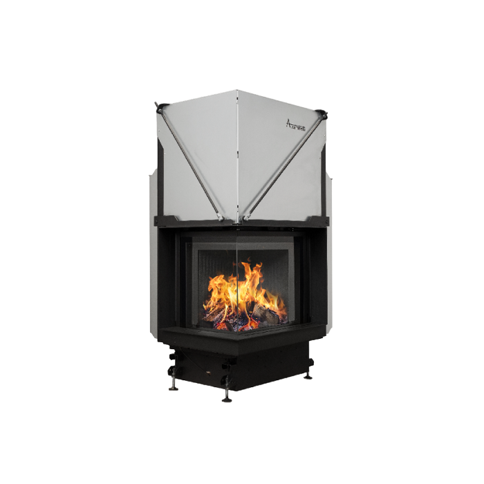 Inbouw Houtkachel Quattro 50 Links Glas Premium Edition