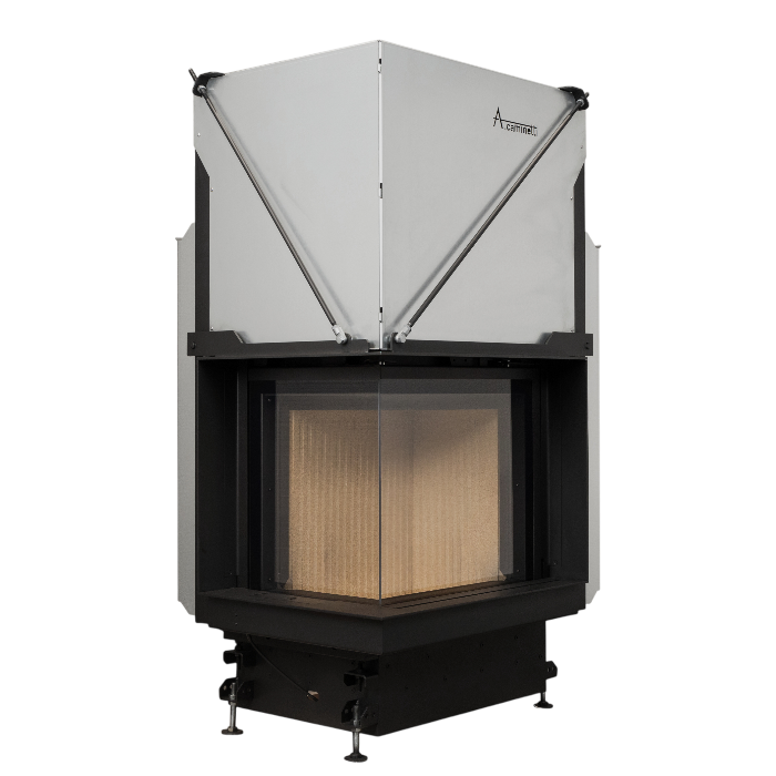 Inbouw Houtkachel Quattro 50 Links Glas Premium Edition