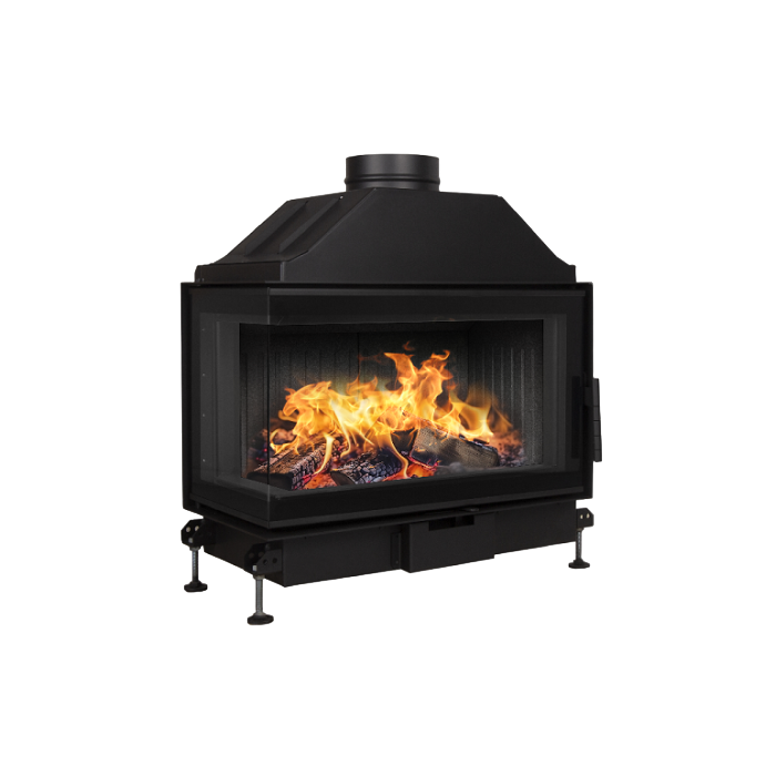 Inbouw Houtkachel Quattro 70 L Links Open Side