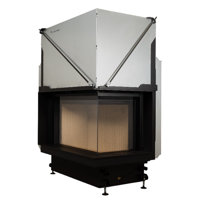 Inbouw Houtkachel Quattro 70 Rechts Glas Premium Edition