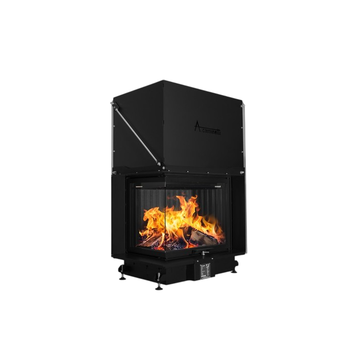 Inbouw Houtkachel Quattro 80 Max Links Glas