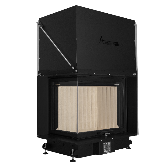 Inbouw Houtkachel Quattro 80 Max Links Glas