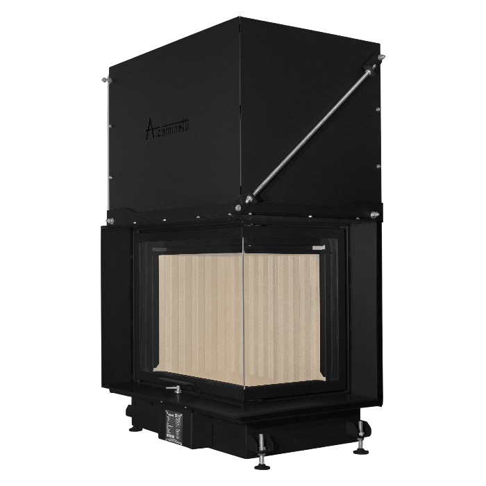 Inbouw Houtkachel Quattro 80 Max Rechts Glas