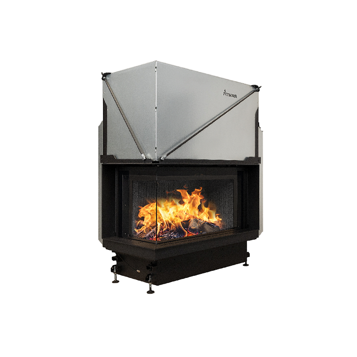 Inbouw Houtkachel Quattro 90 Links Glas Premium Edition