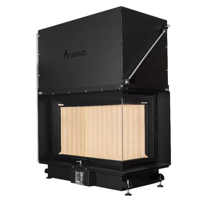 Inbouw Houtkachel Quattro 90 Max Rechts Glas