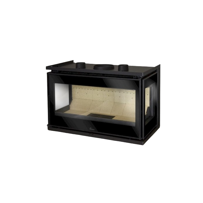 Inzethaard Houtgestookt 150 mm Adour 700 Glas 3 Zijdig