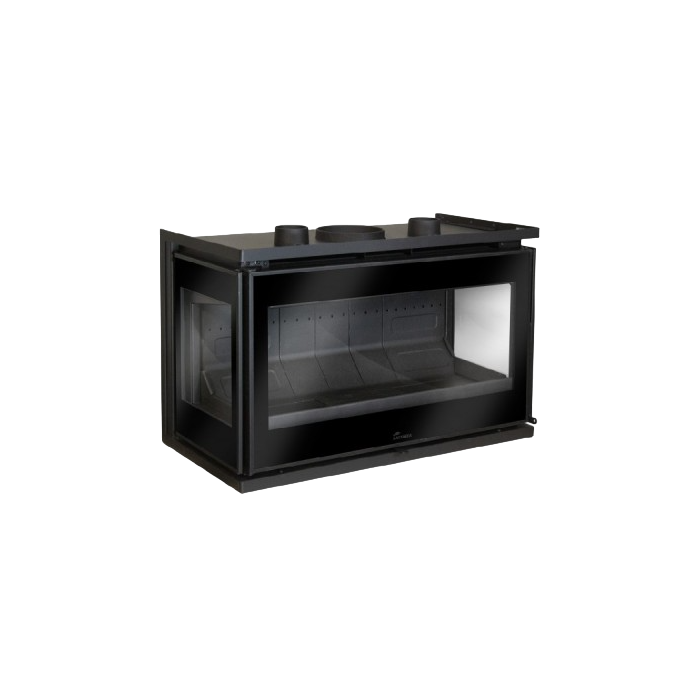 Inzethaard Houtgestookt 150 mm Adour 800 Glas 3 Zijdig