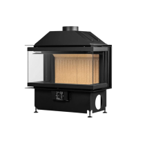 Inbouw Houtkachel Crystal 80 Open Side