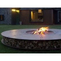 Tuinhaard / Tafel Rond Cortenstaal