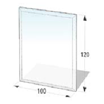 Vloerplaat Glas Rechthoek 100 x 110