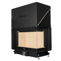 Inbouw Houtkachel Quattro 90 Max Rechts Glas