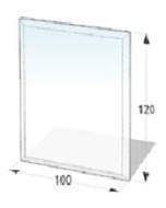 Vloerplaat Glas Rechthoek 100 x 110