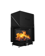 Inbouw Houtkachel Quattro 80 Max Links Glas